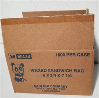 Waxed sandwich bags.