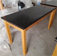 Slate top science table.