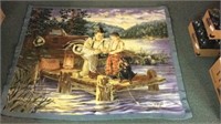 Father-son fishing lap blanket & western throw