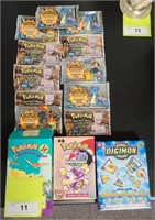 LOT OF SEALED POKEMON AND DIGIMON CARDS