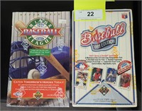 2 SEALED BOXES MLB TRADING CARDS, UPPER DECK '91 2
