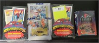 4 SEALED BOXES SUPERHERO TRADING CARDS, 2X IMPEL