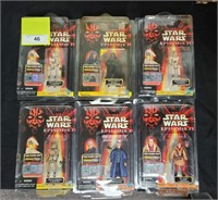 6 NIB STAR WARS EP. 1 COMMTECH ACTION FIGURES