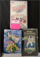 3 SEALED BOXES MLB TRADING CARDS