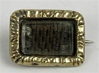 Victorian Hair Mourning Pin