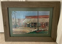 Harry Rossell Store Front Print in Rustic Wood