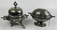 Silverplate Butter Domes, Lot of 2