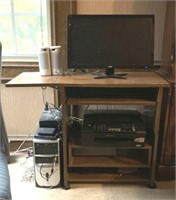 Computer/Printer Stand with Acer Monitor & Brother