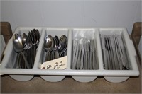 silver ware  and tray