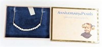 Vintage Ladies 14K Pearl Anniversary Necklace