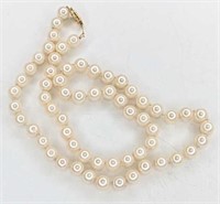 Ladies 14K Gold Pearl Necklace