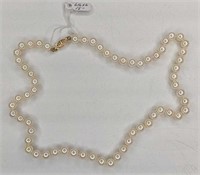 Ladies 14K Gold Pearl Necklace