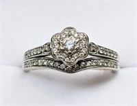 Ladies 14K White Gold Diamond Engagement RIng