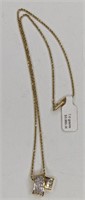 Ladies 14K Gold & 1.0 CTTW Diamond Necklace