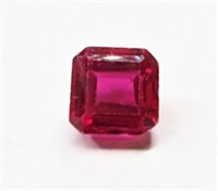 Gen. 7.90ct. Emerald Cut Red Ruby Gemstone