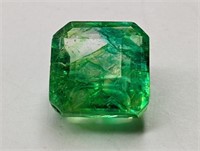 Gen. 13.40ct. Emerald Cut Green Emerald Gemstone