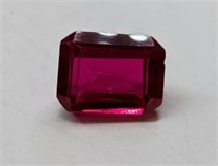 Gen. 8.45ct. Emerald Cut Red Ruby Gemstone