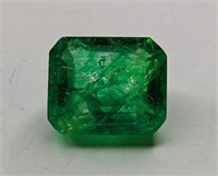 Gen. 12.90ct. Emerald Cut Green Emerald Gemstone