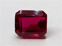 Gen. 10.15ct. Emerald Cut Red Ruby Gemstone