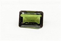 Gen. 1.11ct. Emerald Cut Green Tourmaline Gemstone