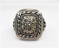 Ladies Sterling Marcasite Ring