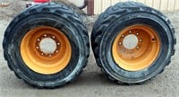 (2) Galaxy Skid Steer Tires w/Rims
