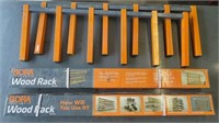 (3) Portamate Wood Racks