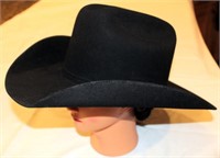 Justin 4X Black Felt Cowboy Hat, size 7 1/4