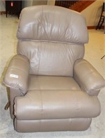 Lazy Boy Rocker/Recliner Chair, Tan Leather