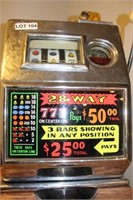 25-cent Slot Machine, works, w/ Keys