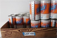 (24) Billy Bob Cans of Beer w/ Billy Bob Box