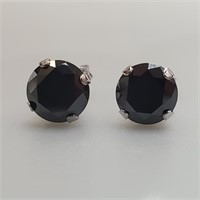 $1080 10K  Black Moissanite(1.5ct) Earrings