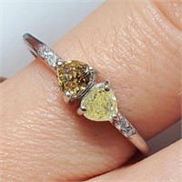 $2200 10K  Yellow Diamond Diamond(0.3ct) Ring