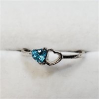 $120 Silver Blue Topaz Ring