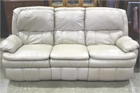 Tan Leather Reclining Couch