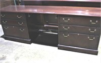 Cherry Desk, 6 Drawers w/ Keyboard Tray