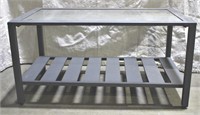 Patio Table Metal/Glass Top