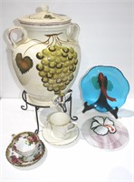 Beverage Dispenser, Plates, Cups/Saucers