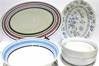 9 pc Serving dishes and glassware