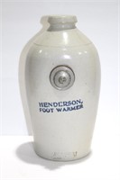 Vintage Henderson Stoneware Foot Warmer
