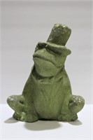Concrete Frog w/ Top Hat - Damage to 1 Foot