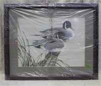 Ducks Framed Print Signed 28x35"