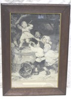 "The King of the Castle" Framed Print 1894