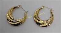 Pr 14KT Gold Hoop Earrings (2.8 grams)
