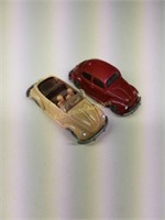 (2) Vintage Wiking HO Scale VW Bugs