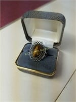 sterling scarab design ring