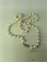 16" Hand Knotted Pearl Necklace