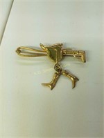 Vintage Horse Riders Pin