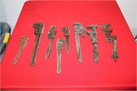 LOT OF PRIMATIVE WRENCHES