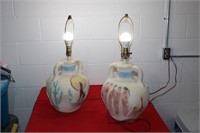 PAIR OF LARGE SOUTHWEST LAMPS
